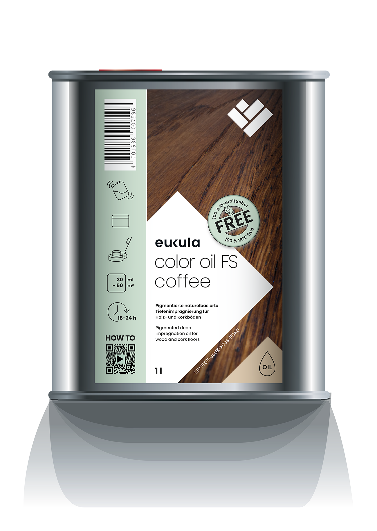Euku Color Oil Kaffee, 1 lt