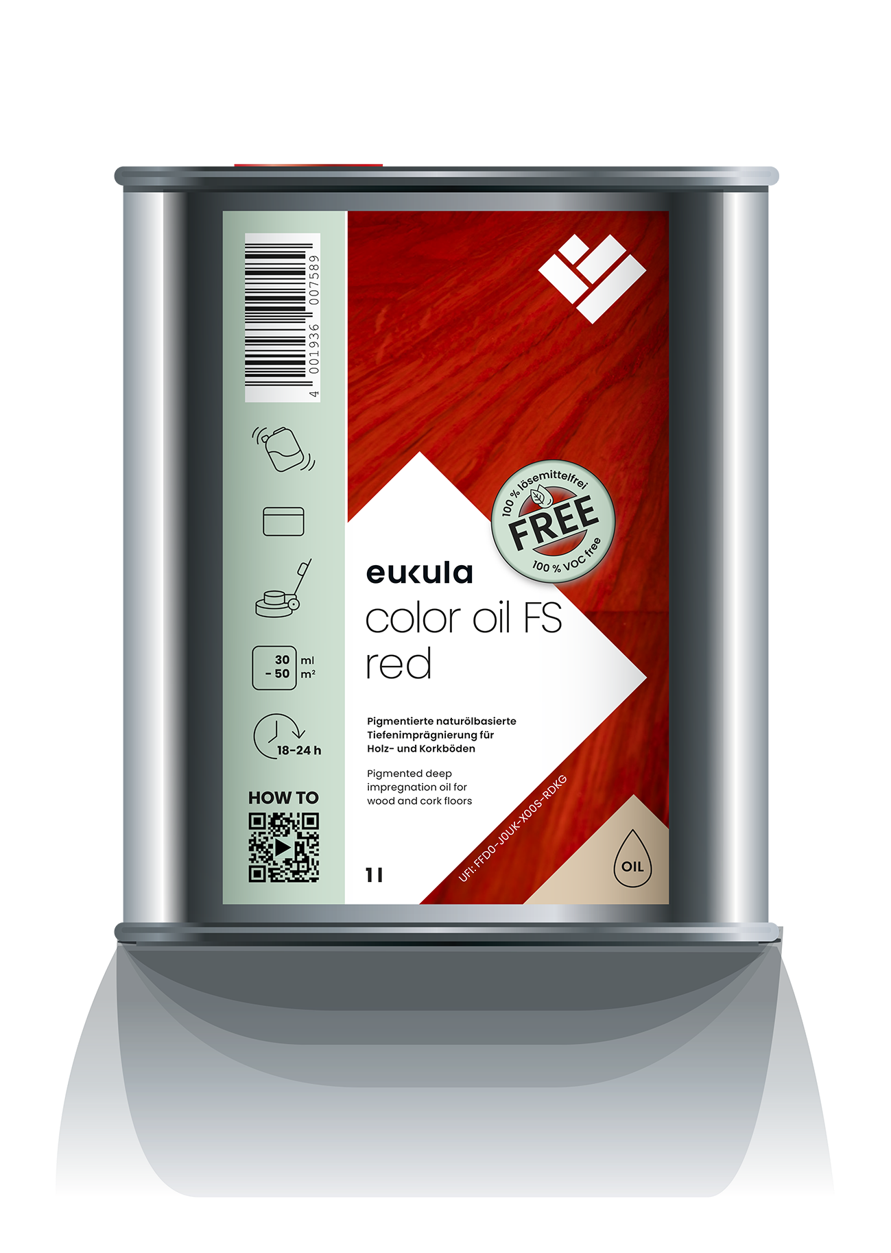 Eukula Color Oil rot, 1 lt