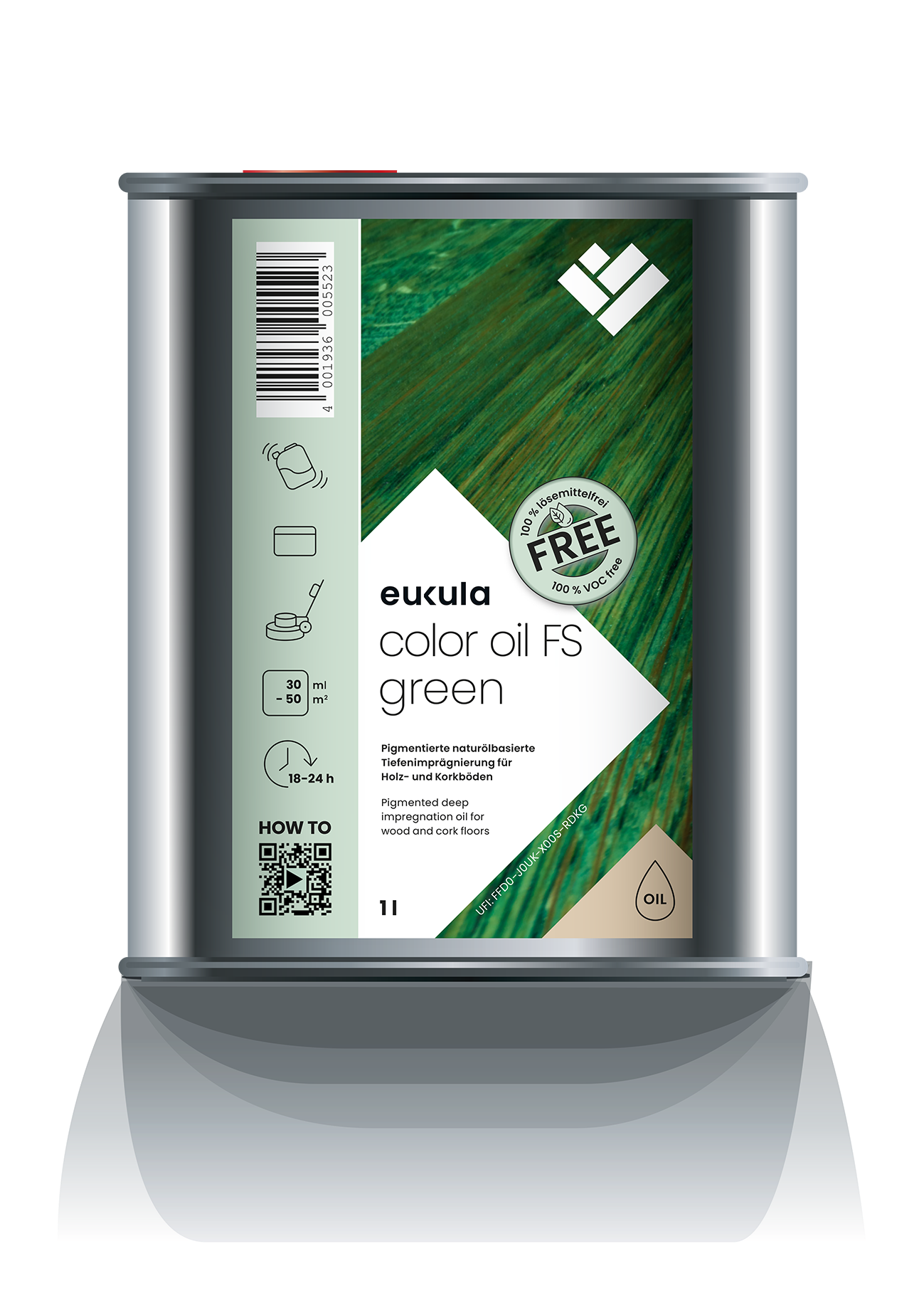 Euku Color Oil FSgrün, 1 lt