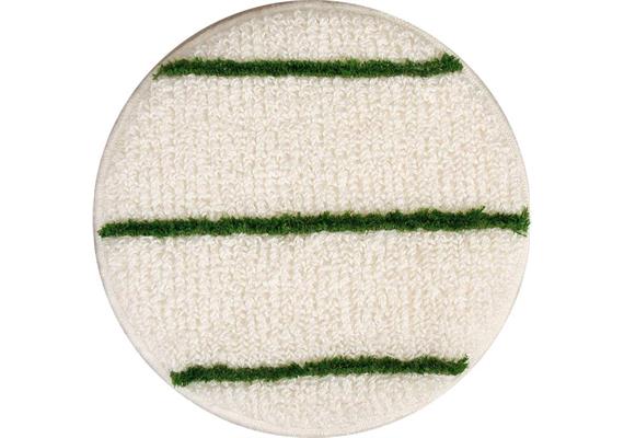 Textil-Pads weiss-grün, mit abrasiven Streifen, 43 cm